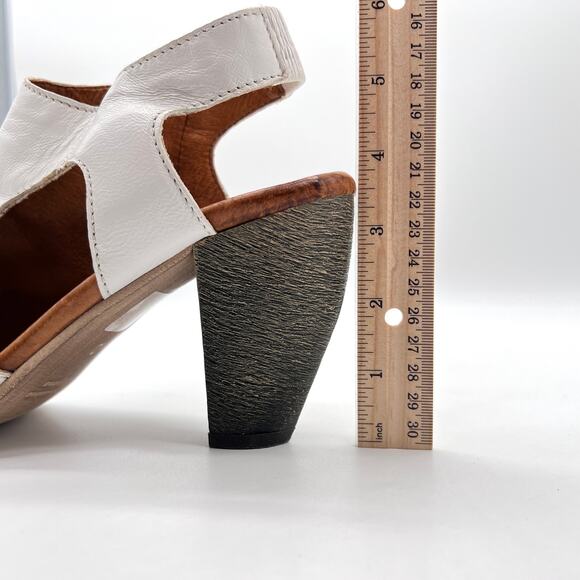 MIZ MOOZ Michelle Heeled Sandal Womens 40 White Leather Open Toe Slingback - Picture 11 of 11